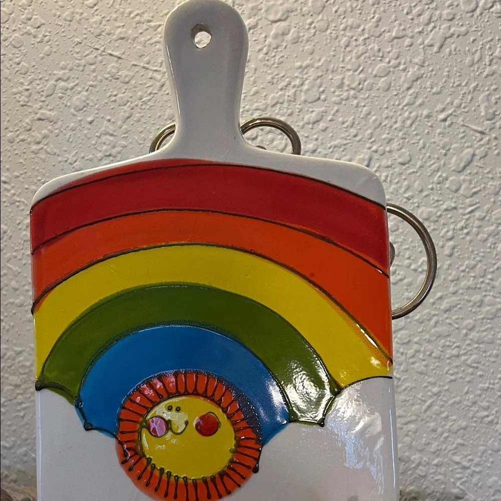 Colorful Cottage Core Rainbow Ceramic Wall Art - Picture 3 of 8